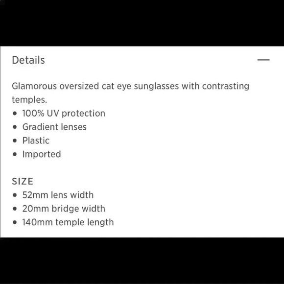 Rag & Bone 52MM Cat Eye Sunglasses in Blue/Black NWT - Picture 4 of 11